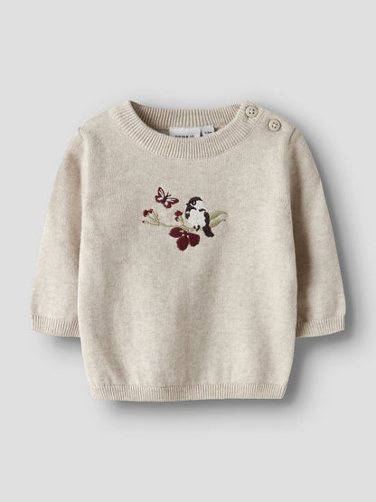 BIO-BAUMWOLL STRICKPULLOVER BIRD