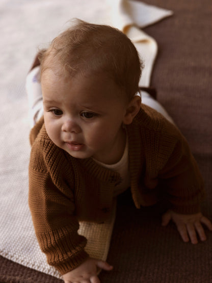 STRICKJACKE BOYS TOASTED COCONUT