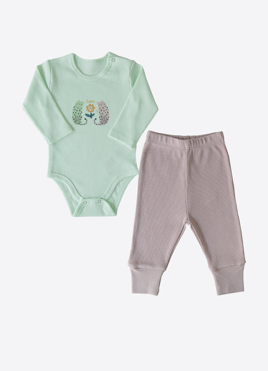 Bio Flowers Lover 2-Teiliges Lila Set