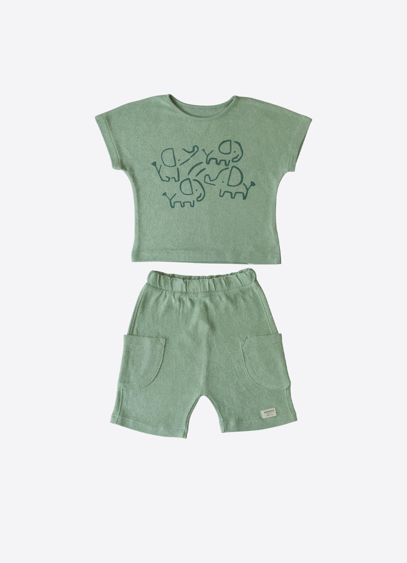 Bio Bamboo 2-teiliges Set Grün