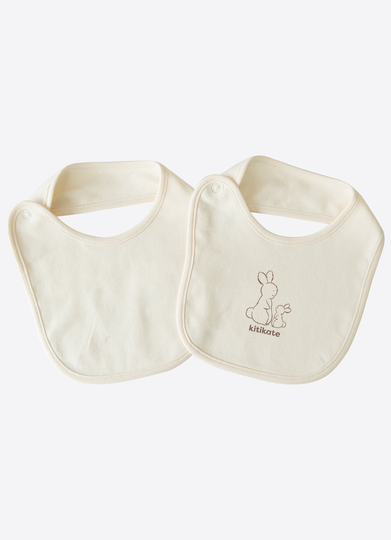 Organic New Basic 2er Set Lätzchen Cremeweiß