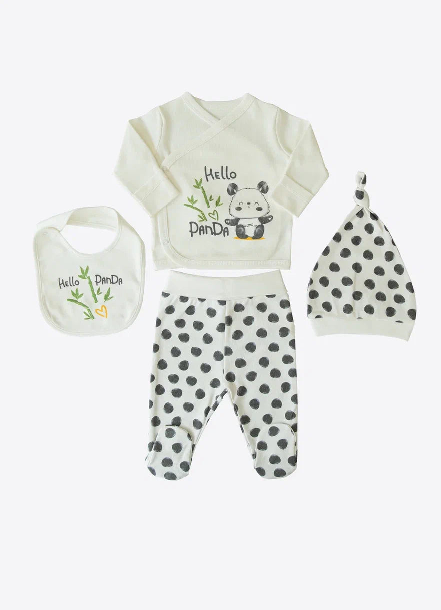 BIO NEWBORN 4-TEILIGES SET PANDA