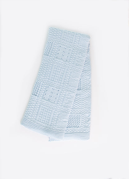 Organic Baumwolle Strickdecke Blau