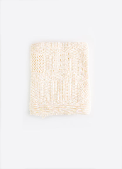 Organic Baumwolle Strickdecke Beige