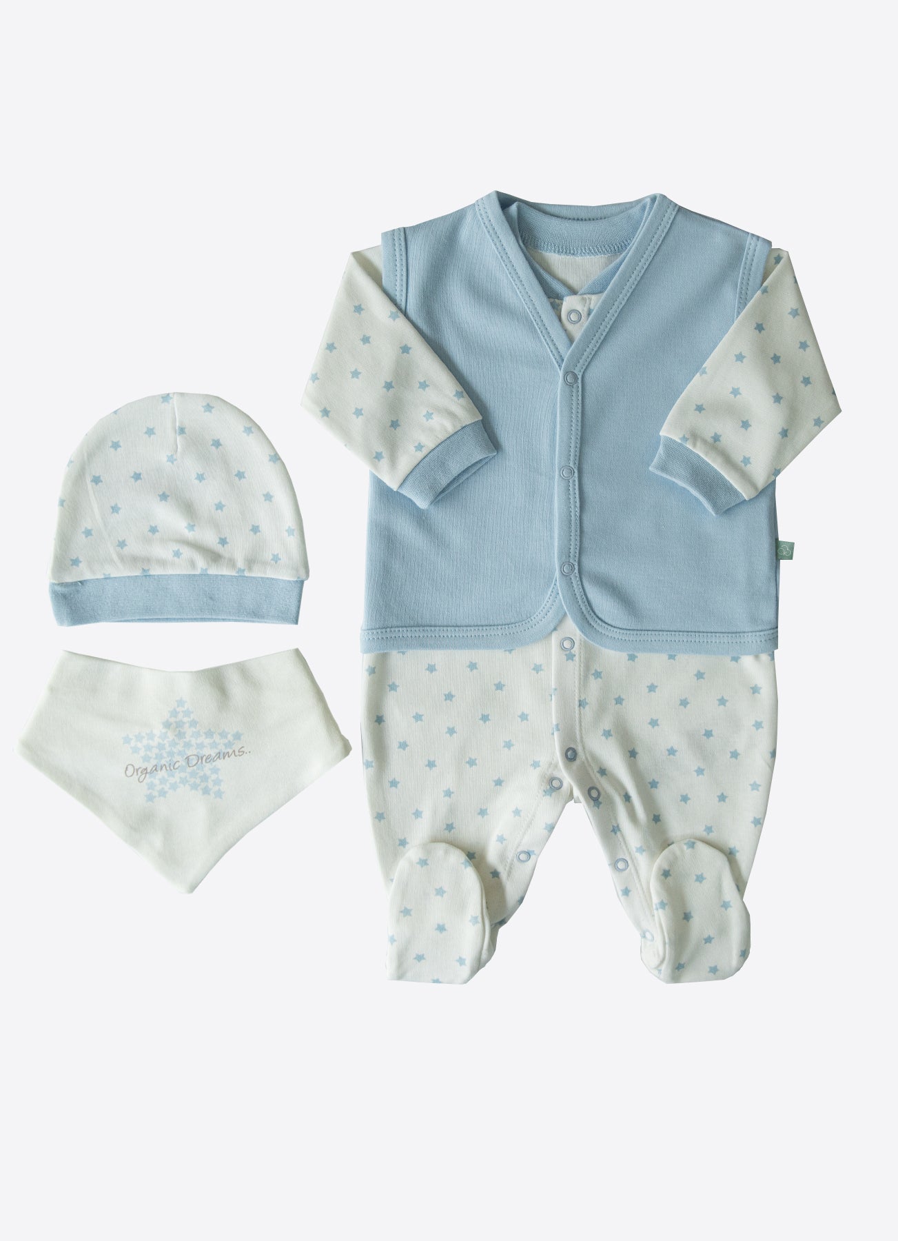 Organic New Dreams Newborn 4er Set Blau