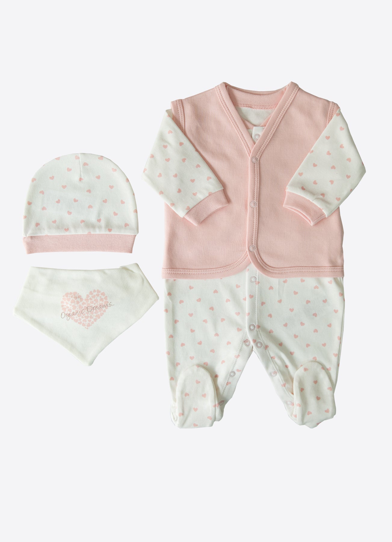 Organic New Dreams Newborn 4er Set Rosa