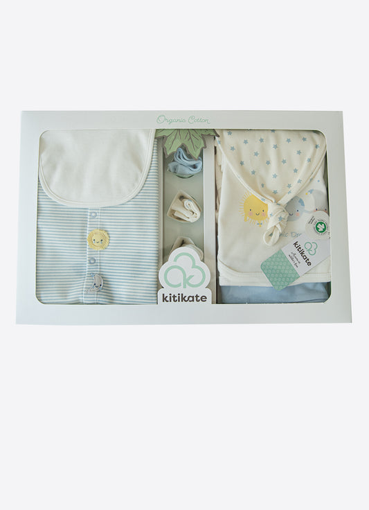Organic New Dreams 10-teiliges Newborn Set Blau