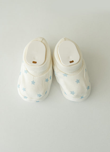 Organic New Dreams Babyschuhe - Blau Stern