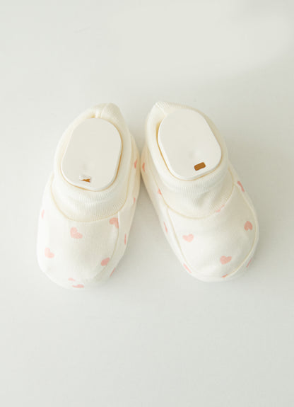 Organic New Dreams Babyschuhe - Rosa Herz