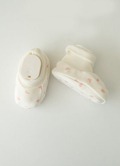 Organic New Dreams Babyschuhe - Rosa Herz