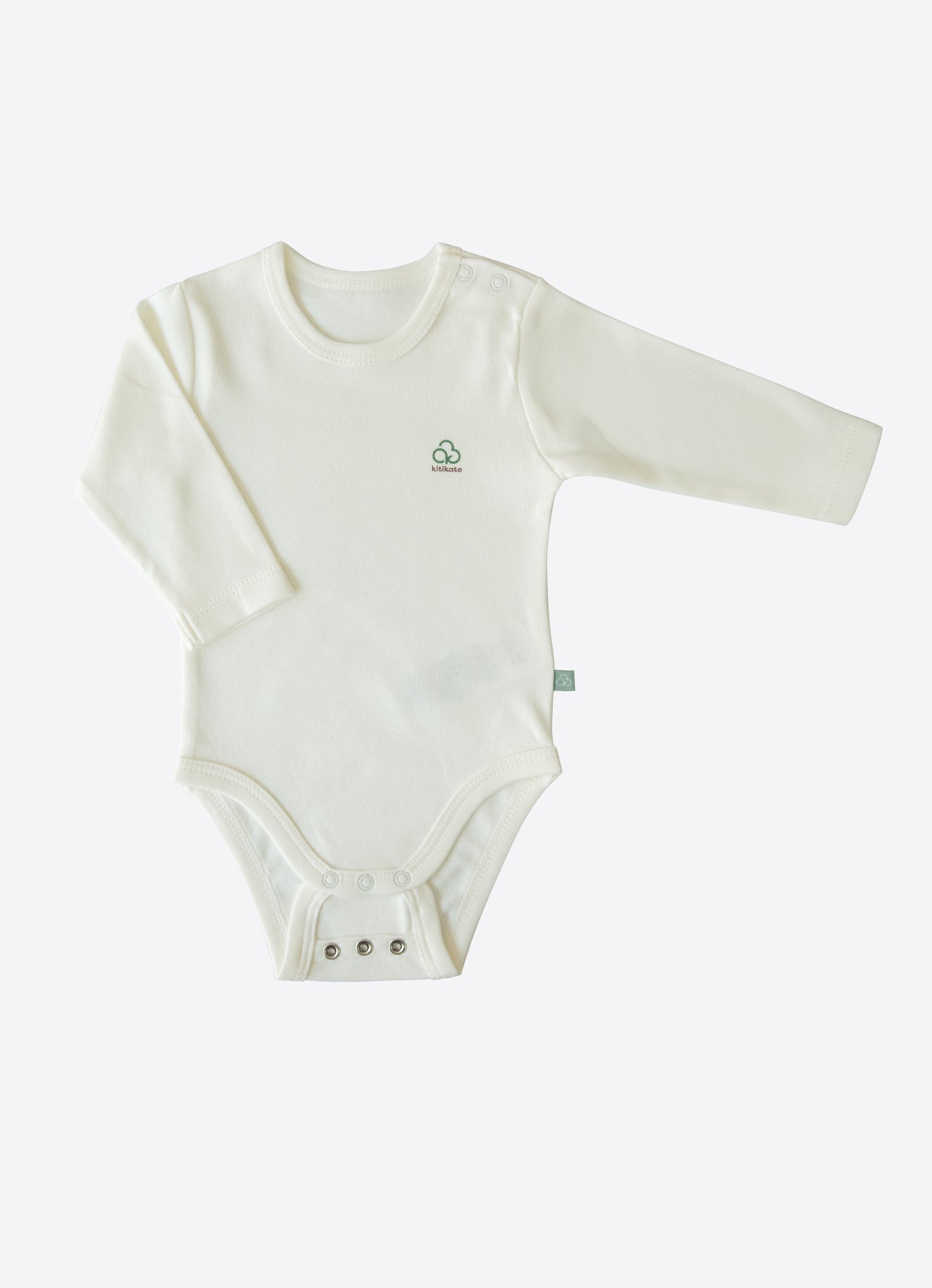 Organic New Basic Verlängerbares Langarm-Body Weiß