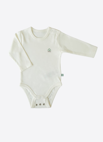 Organic New Basic Verlängerbares Langarm-Body Weiß