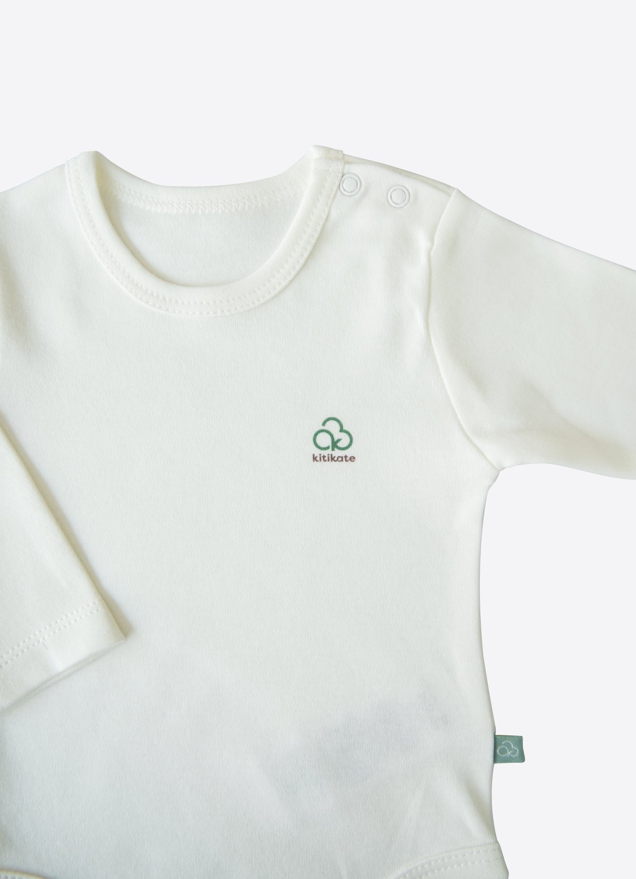 Organic New Basic Verlängerbares Langarm-Body Weiß
