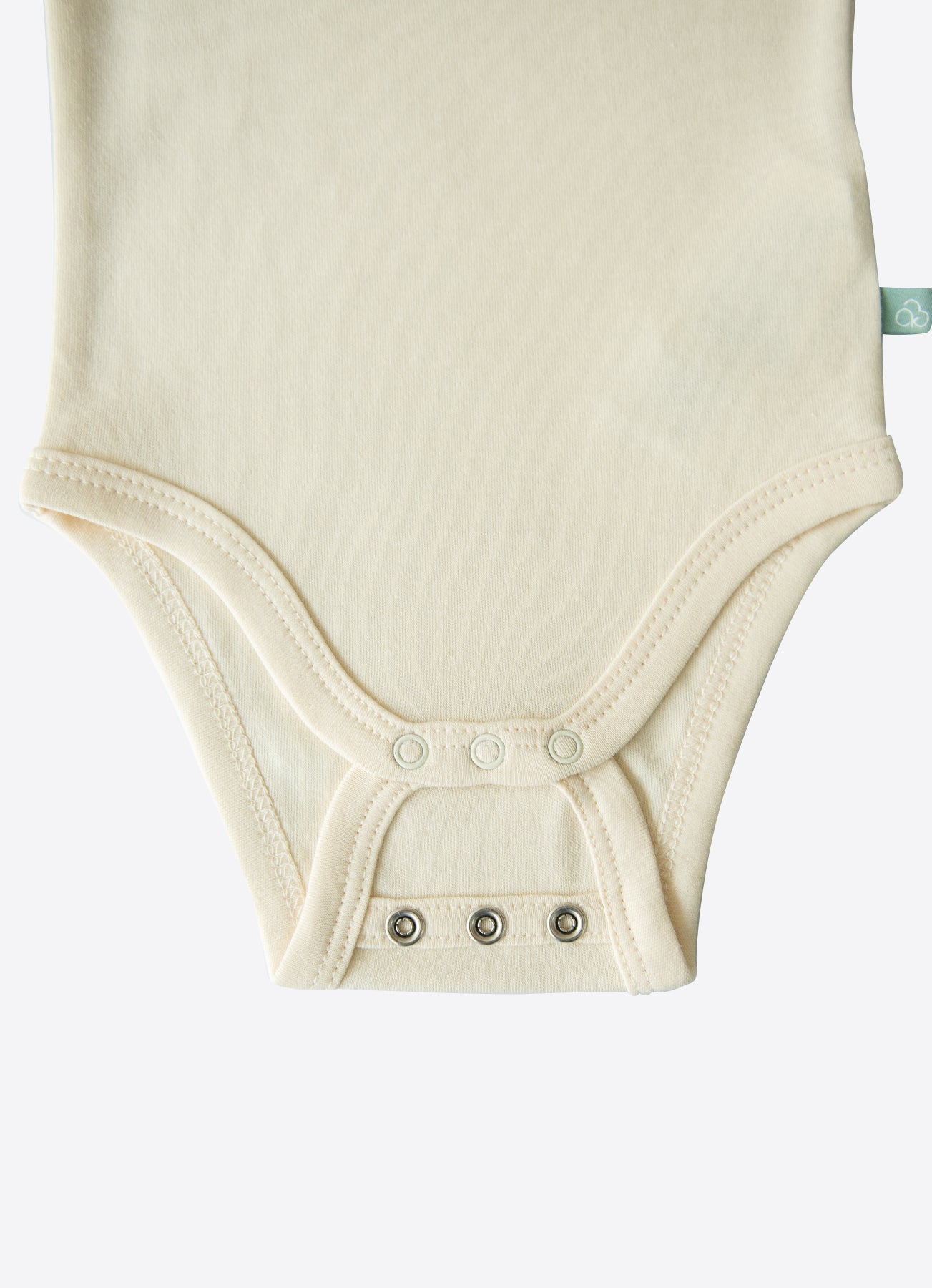 Organic New Basic Verlängerbares Kurzarm-Body Cremeweiß