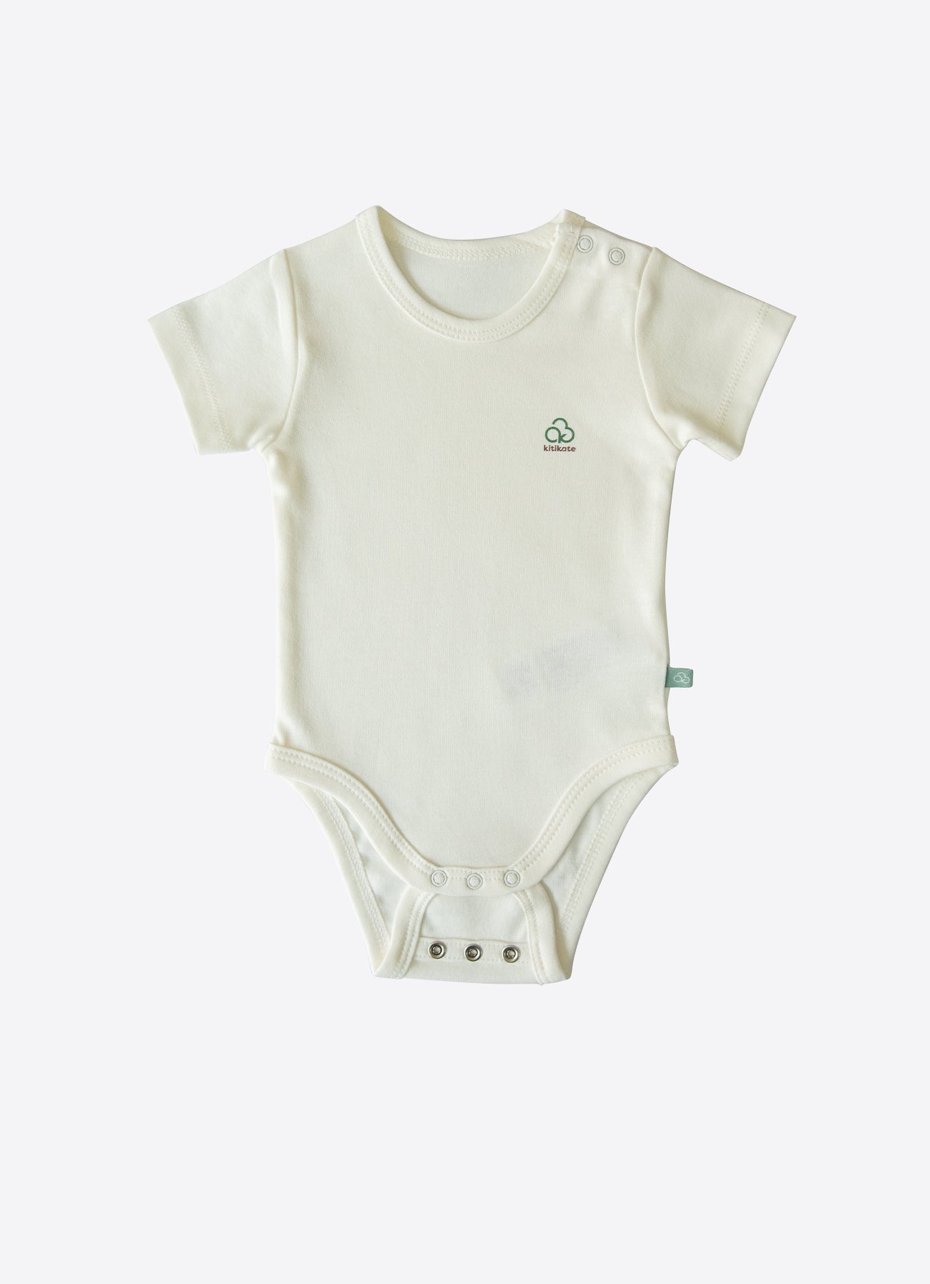 Organic New Basic Verlängerbares Kurzarm-Body Weiß