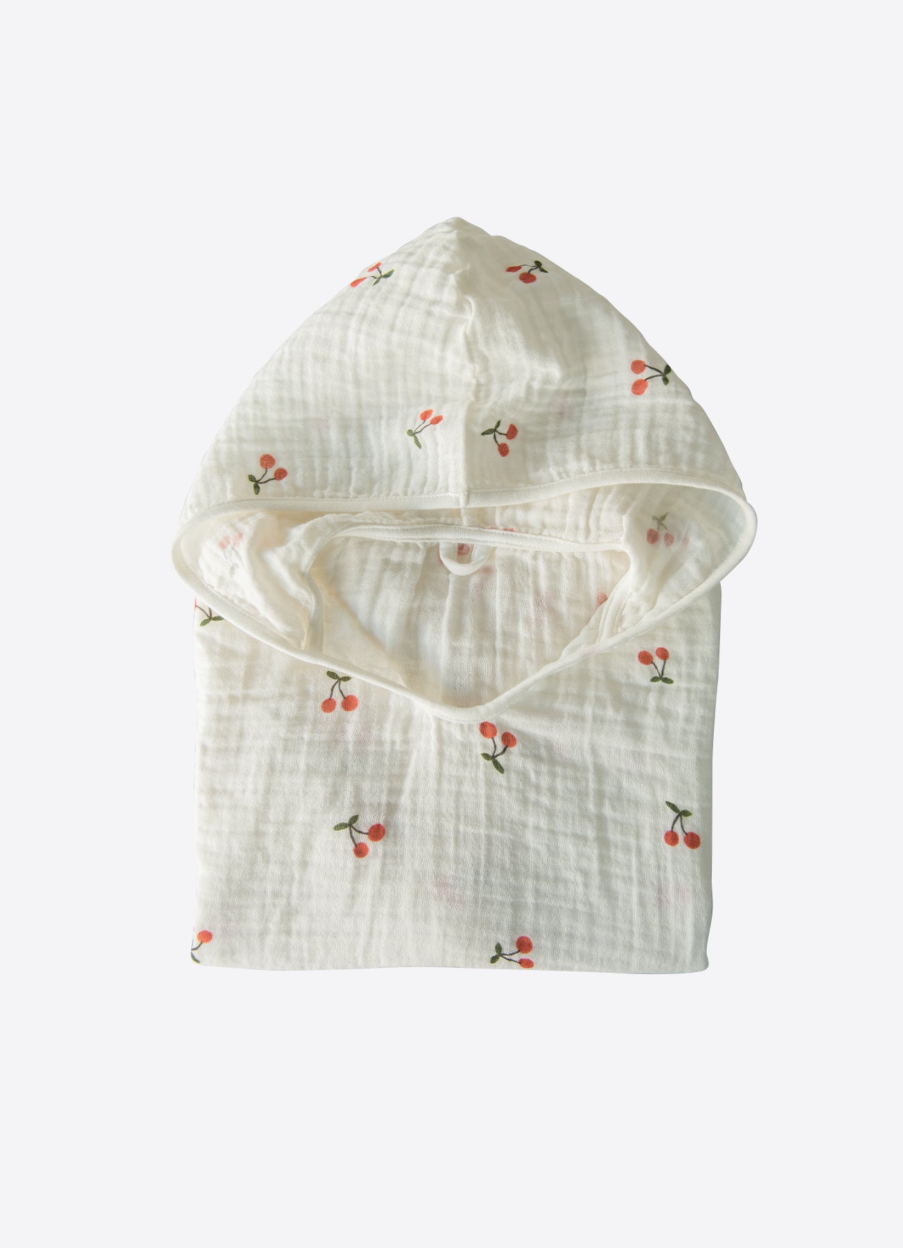 Organic Muslin Poncho-Bademantel Cherry