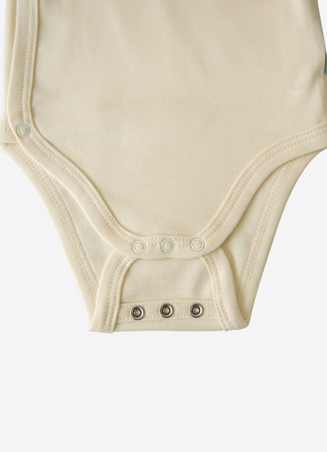 Organic New Basic Kurzarm Verlängerbares Wickel-Body Cremeweiß