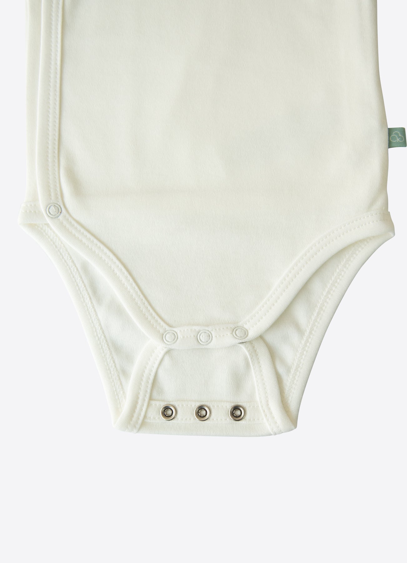 Organic New Basic Kurzarm Verlängerbares Wickel-Body Weiß