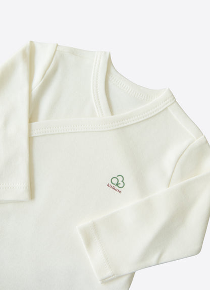 Organic Doppelgröße Langarm Wickel Body Weiß New Basic