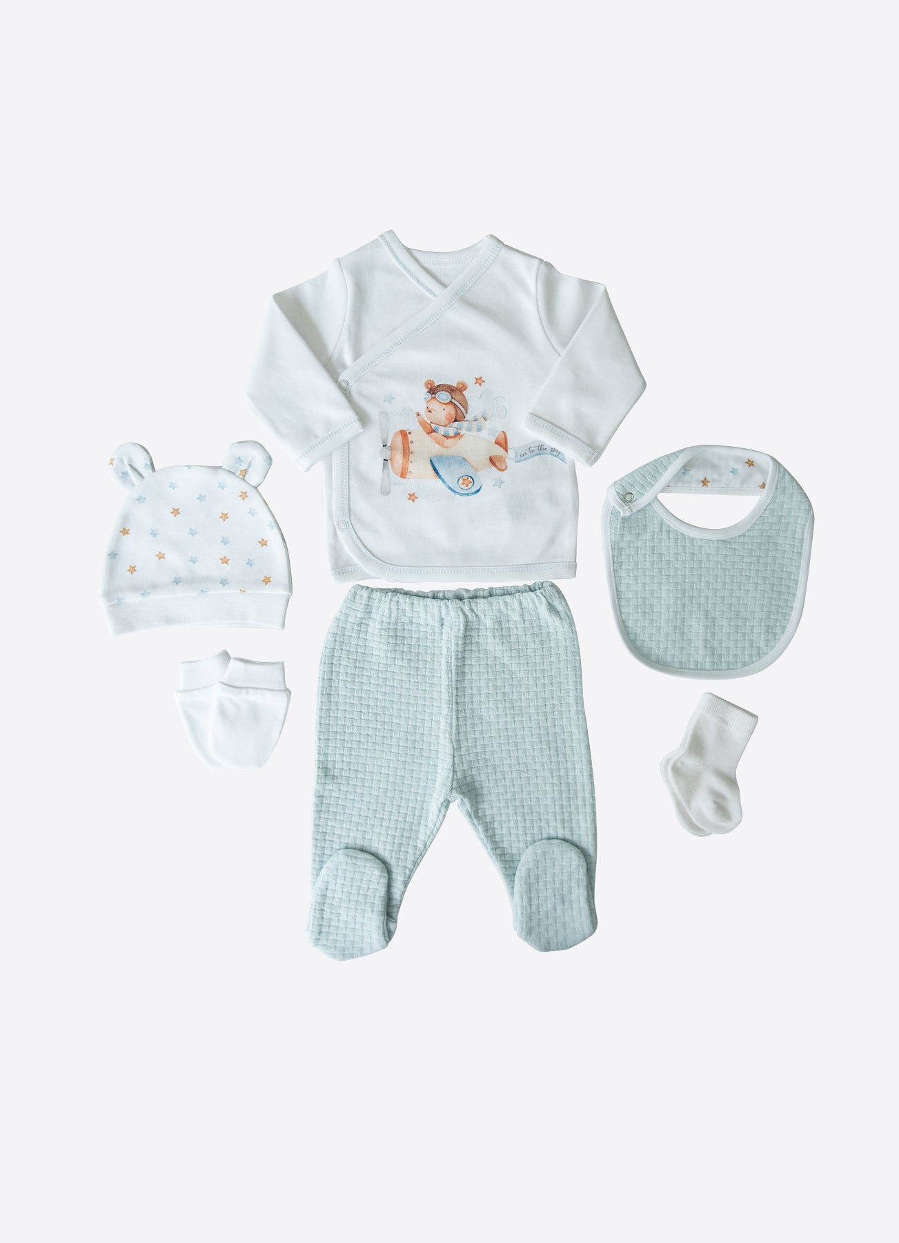 Organic Into The Sky 10-Teiliges Newborn Set