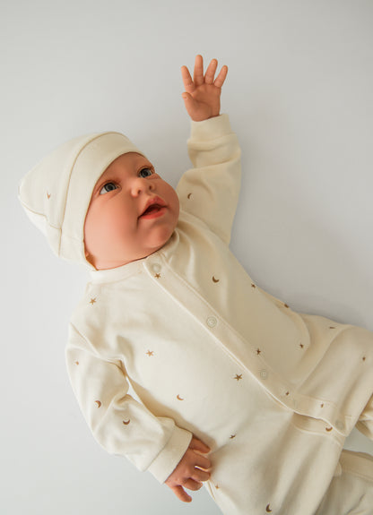 Organic Strampler Easy Set mit Mütze