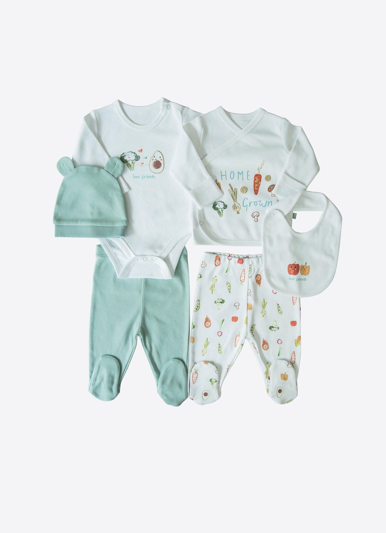 Organic Newborn Veggie Love 6-teiliges Set
