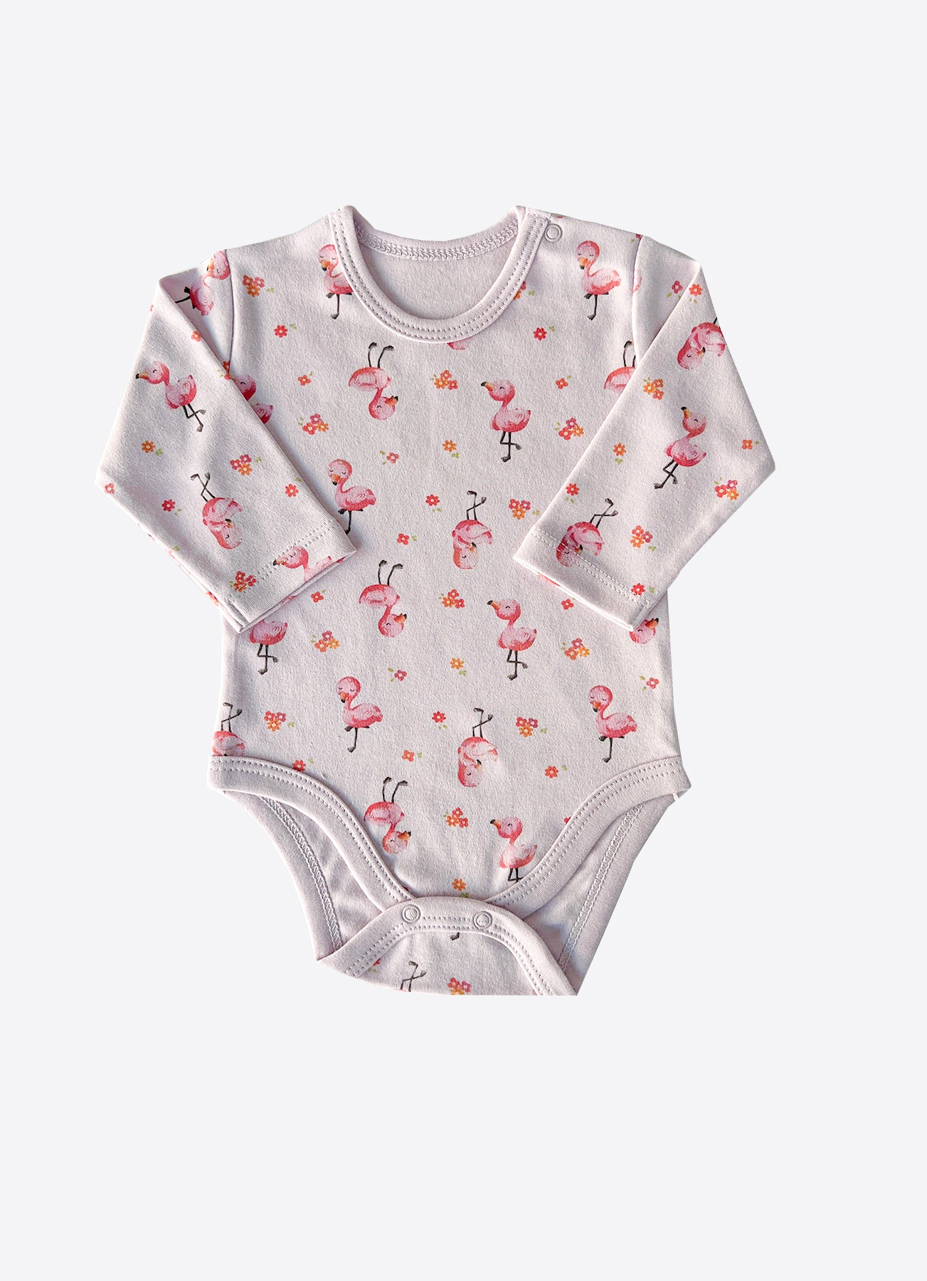 Organic Flamingo Langarm-Body 3er Set