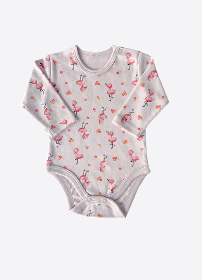Organic Flamingo Langarm-Body 3er Set