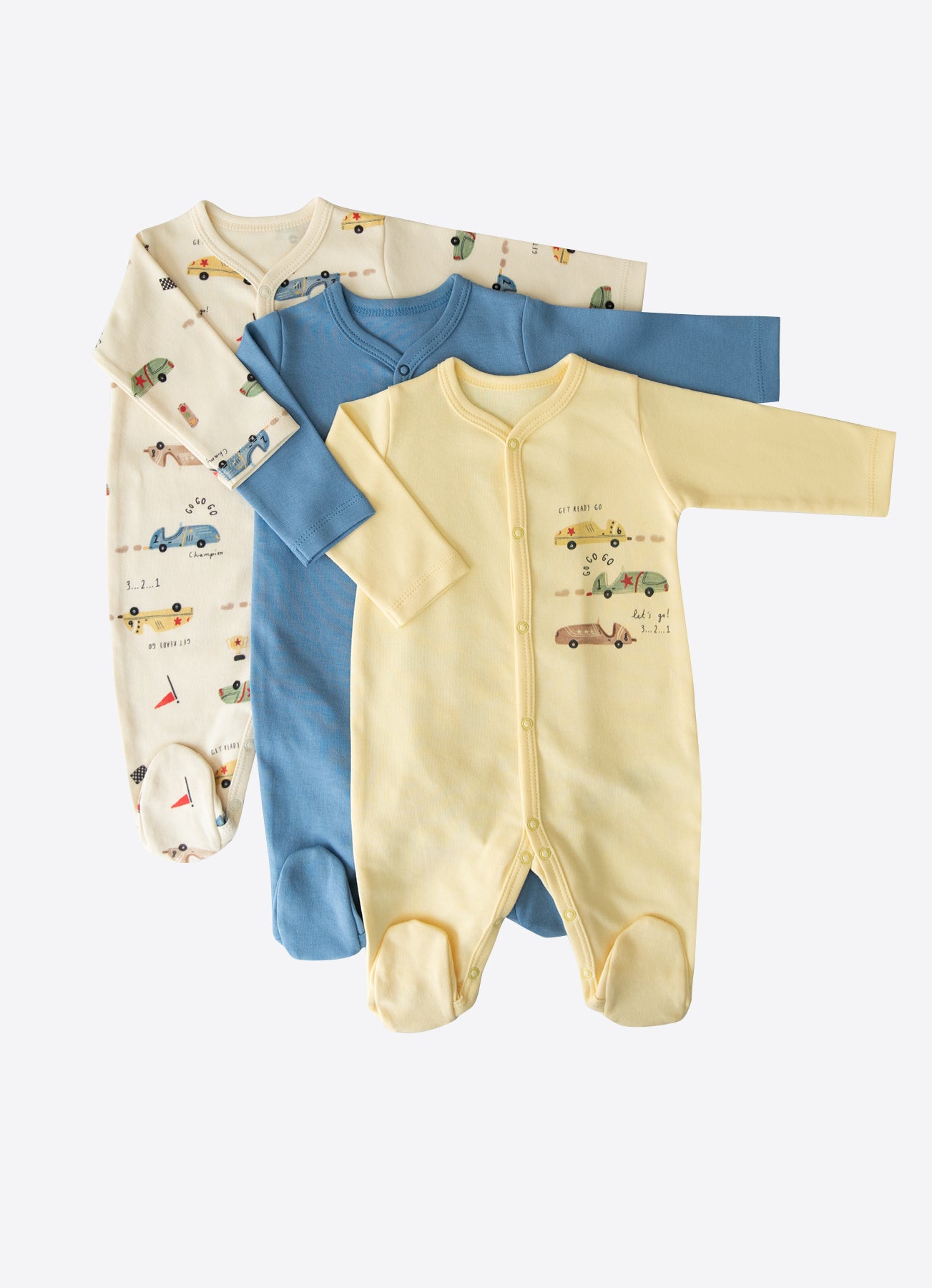Organic Champion Strampler 3-teiliges Set