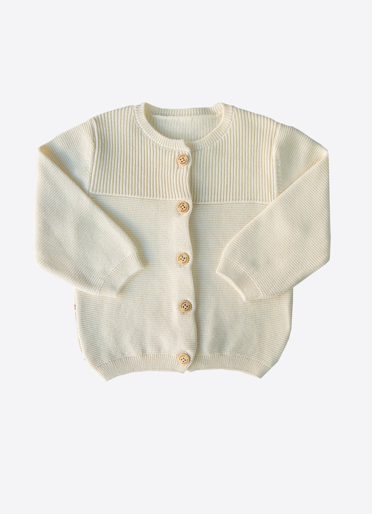 Strickjacke Cremeweiß