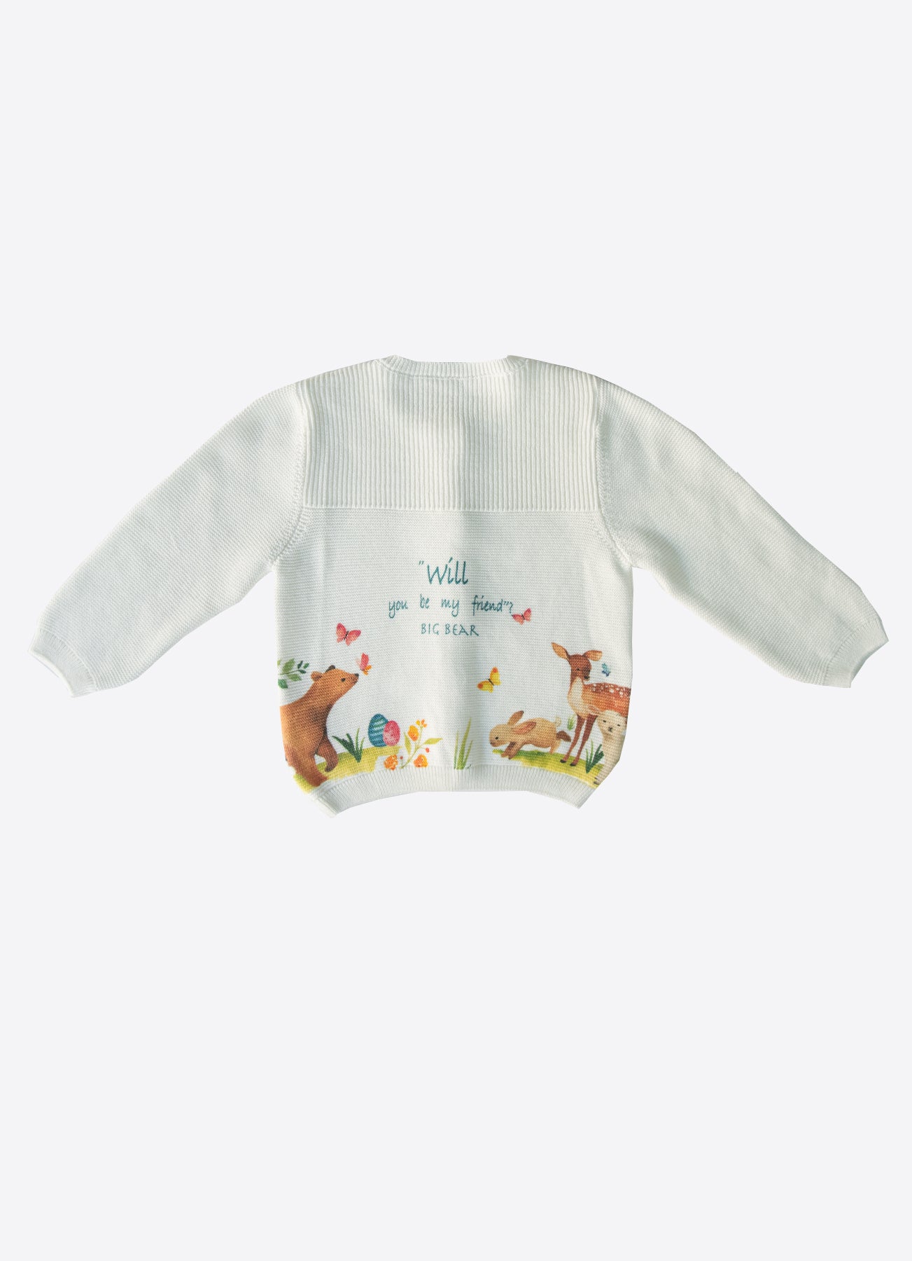 Strickjacke Weiß