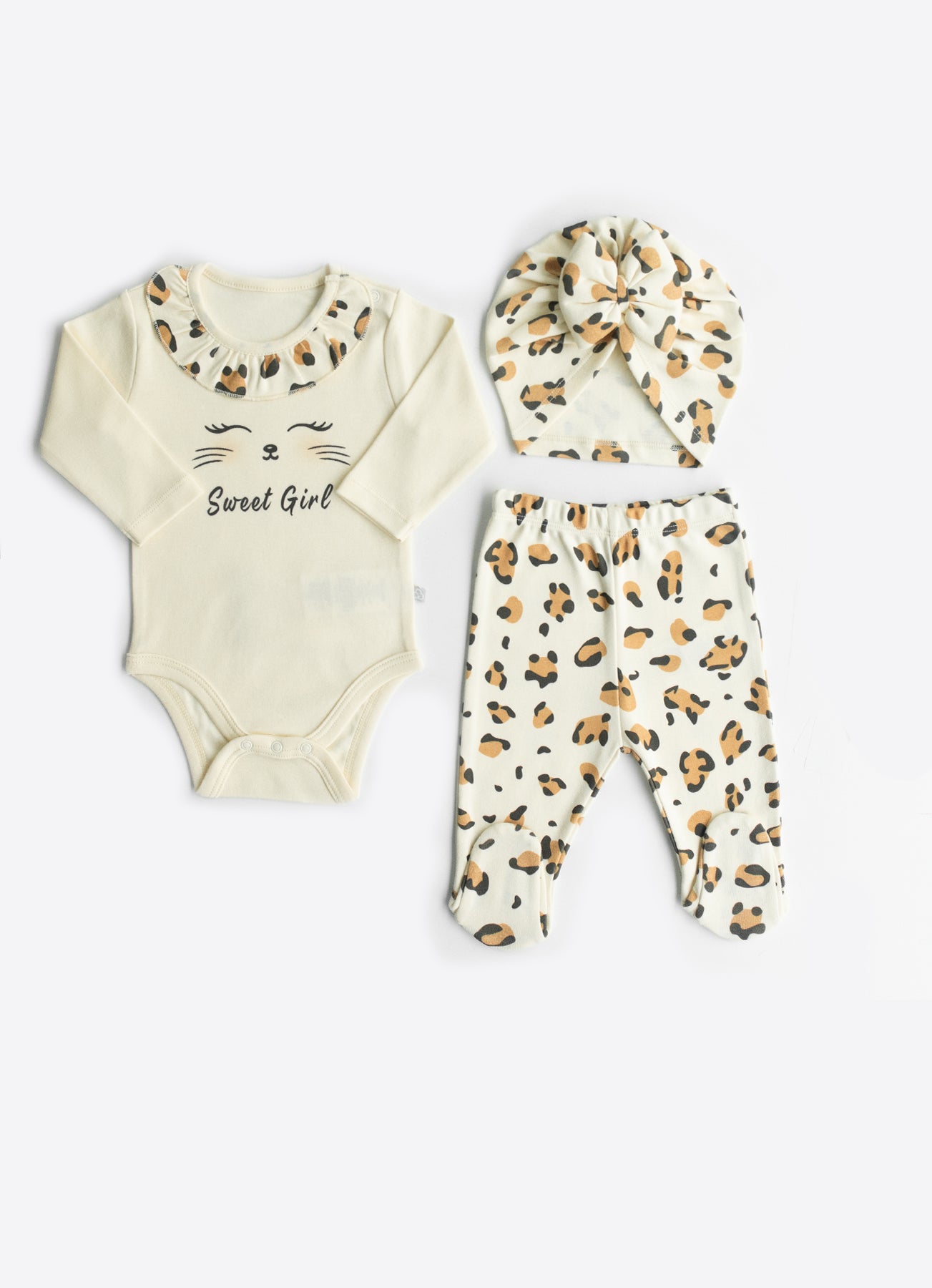 Organic Leopard 3-teiliges Set