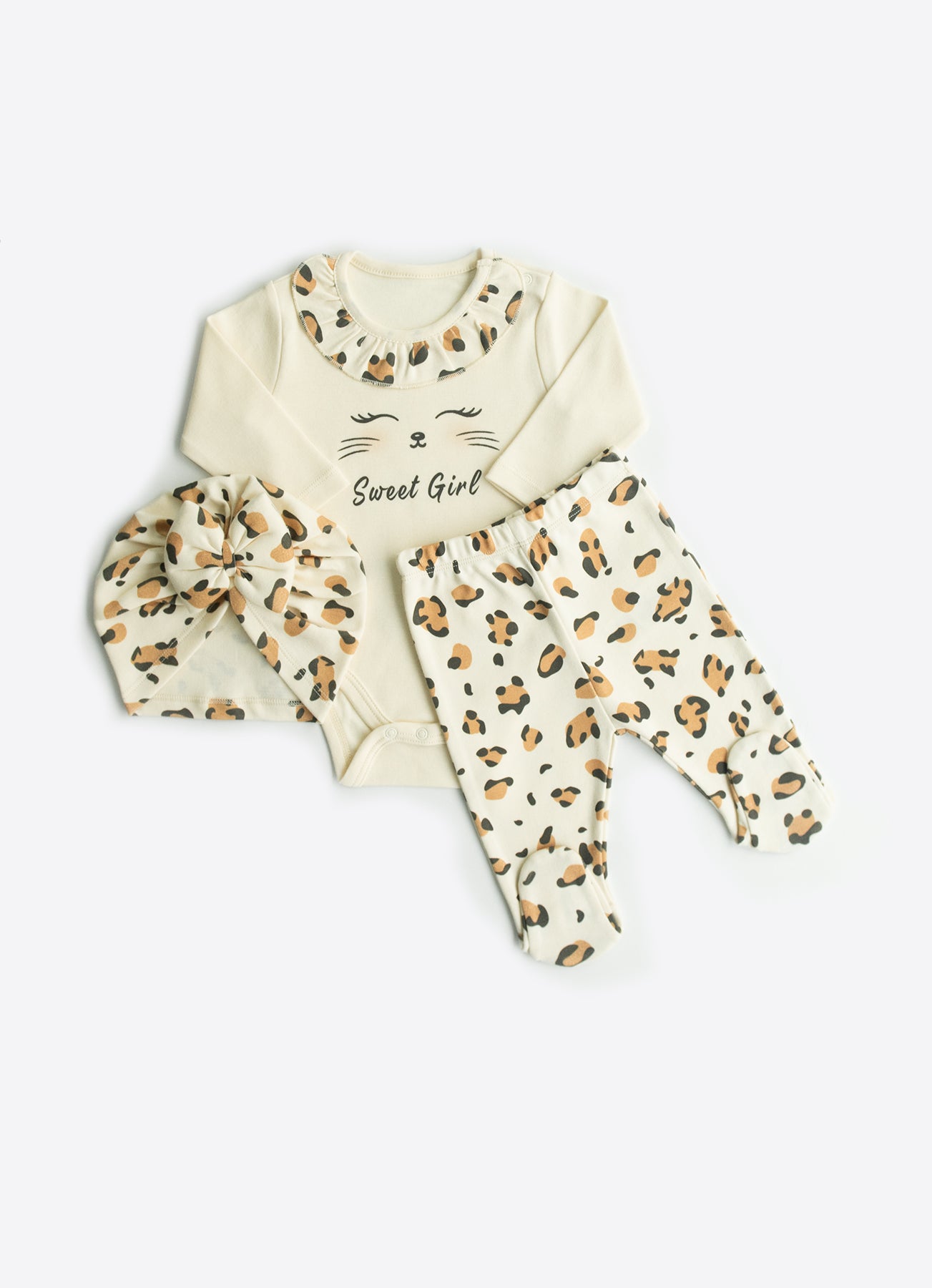 Organic Leopard 3-teiliges Set