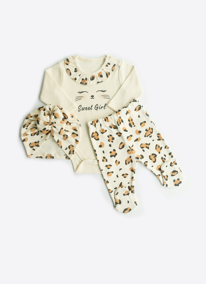 Organic Leopard 3-teiliges Set