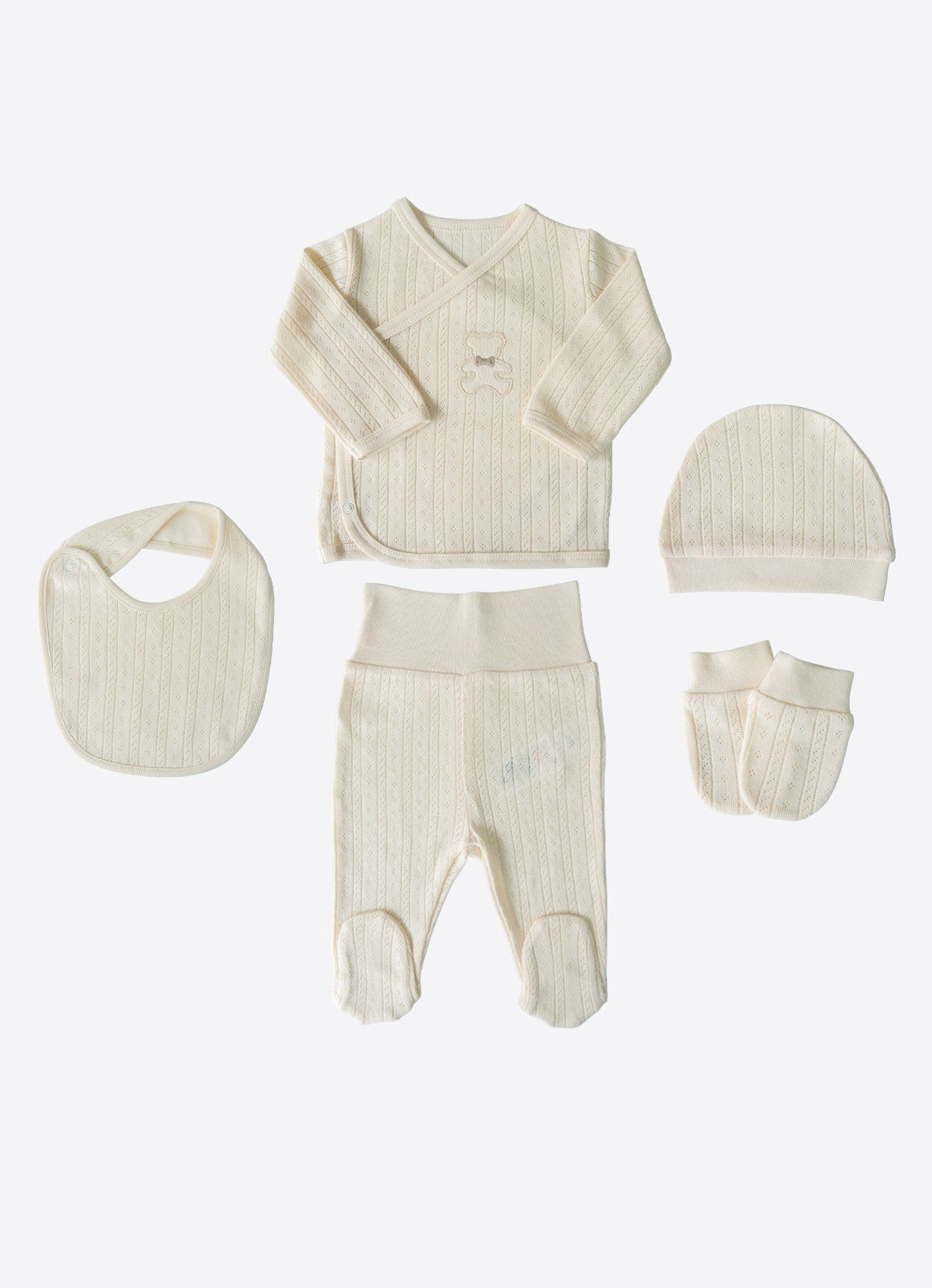 Newbornset 5er Organic Jeremy Beige