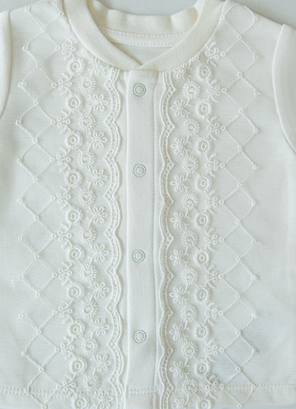 Bio Lady 3-teiliges Set Weiß Ecru