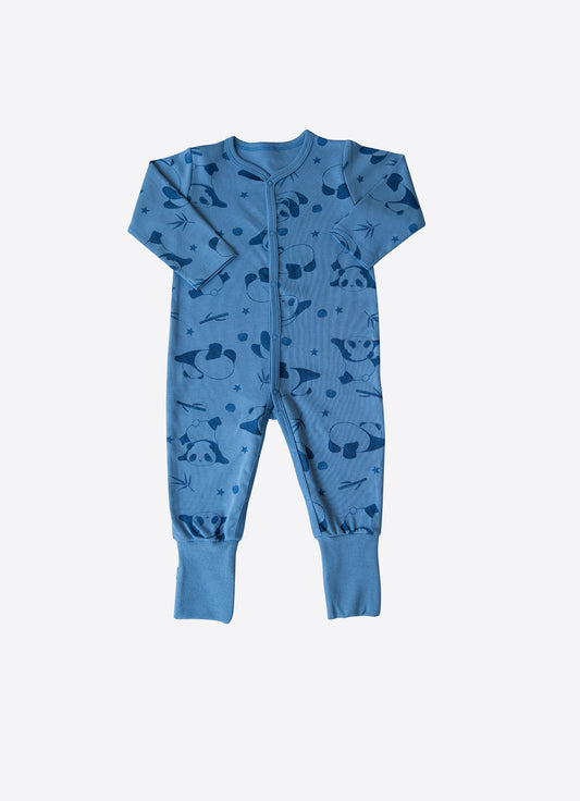 Bio Strampler Dunkelblau Panda Mood Zuby