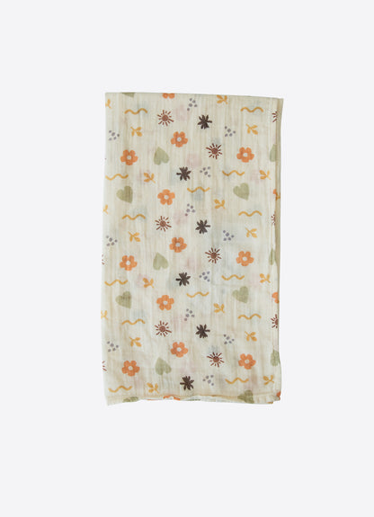 Bio Flory Musselin Decke 80x90 cm