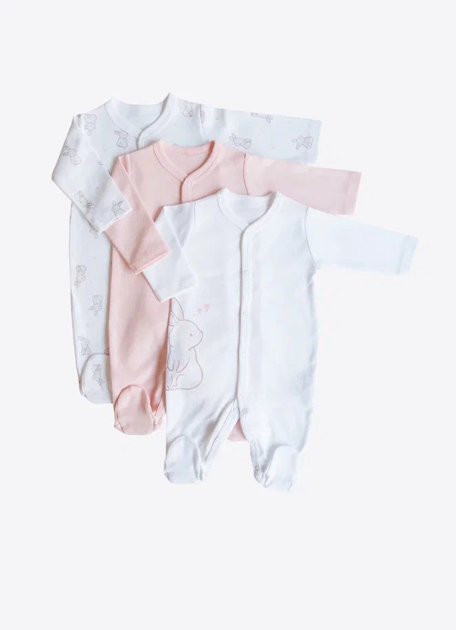 BIO STRAMPLER 3-TEILIGES SET CUTE RABBIT