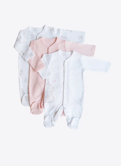 BIO STRAMPLER 3-TEILIGES SET CUTE RABBIT