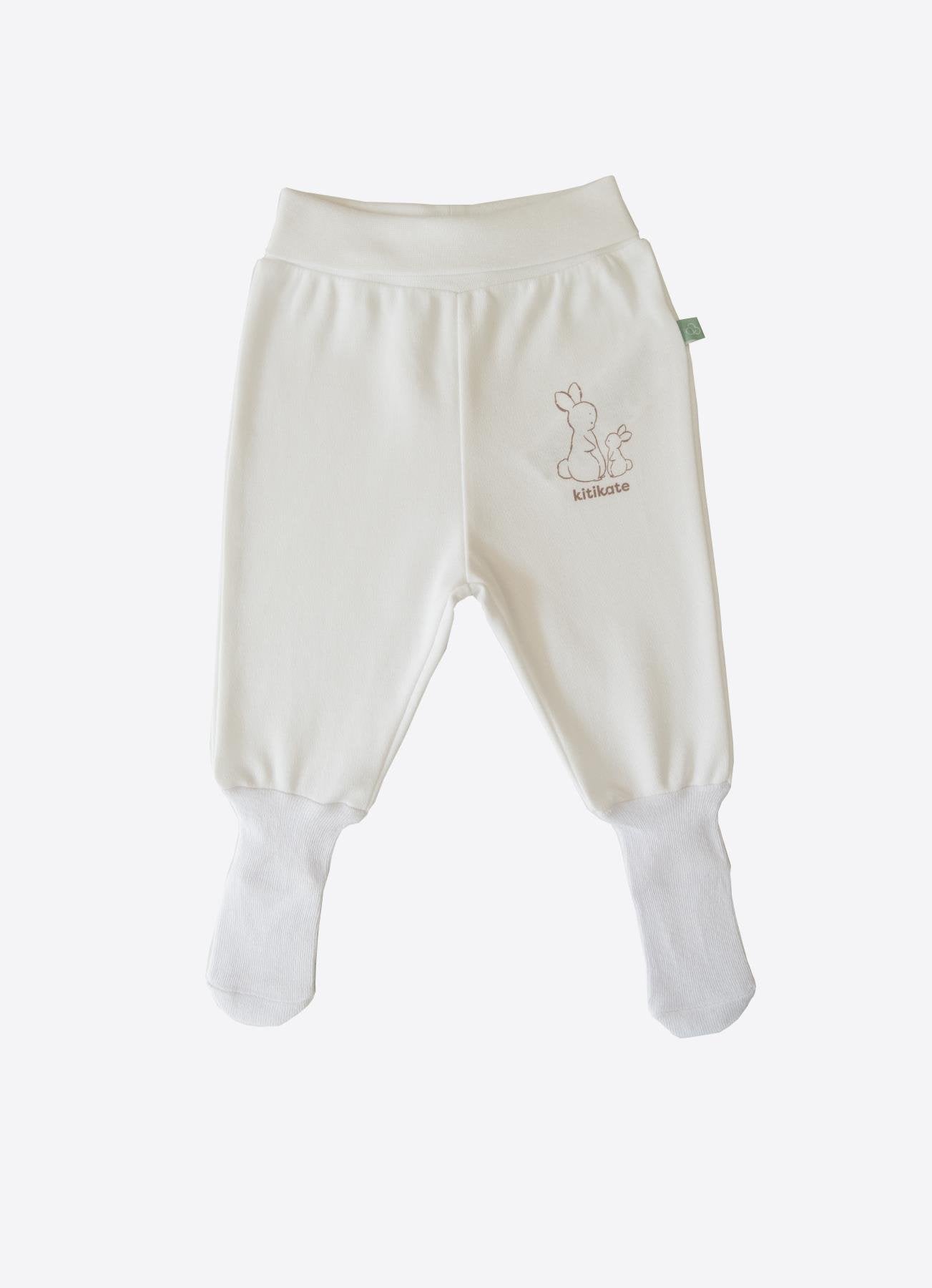 Bio Hose mit Socken New Basic Ecru Weiß