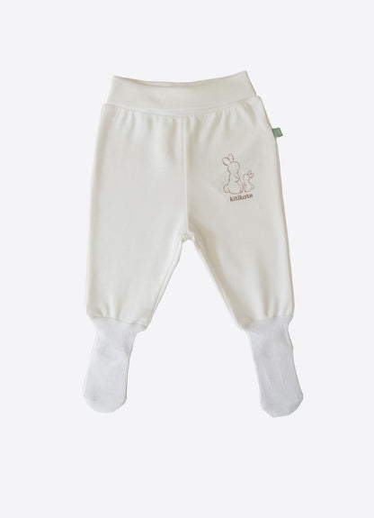 Bio Hose mit Socken New Basic Ecru Weiß
