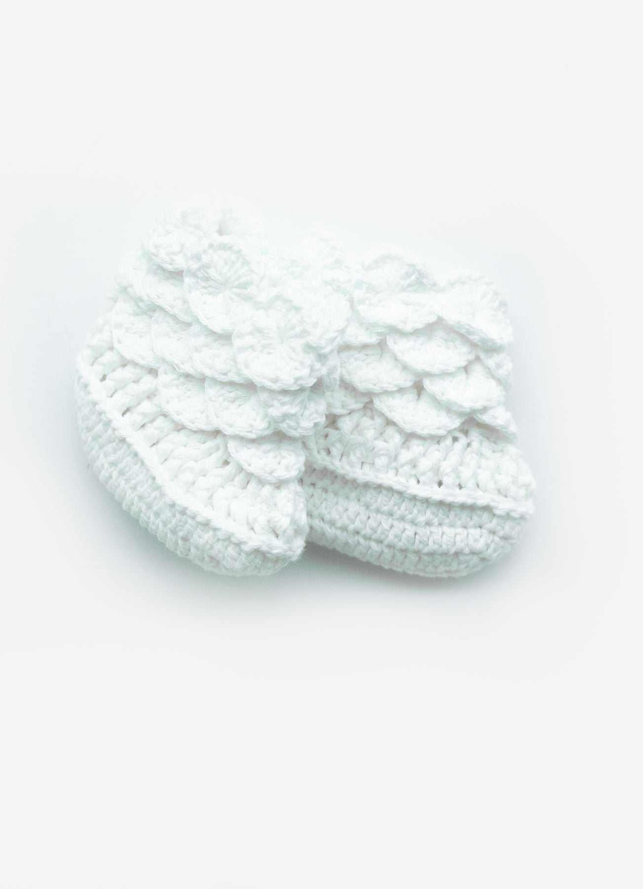 Organic Handgestricktes Hausschuhe Weiß