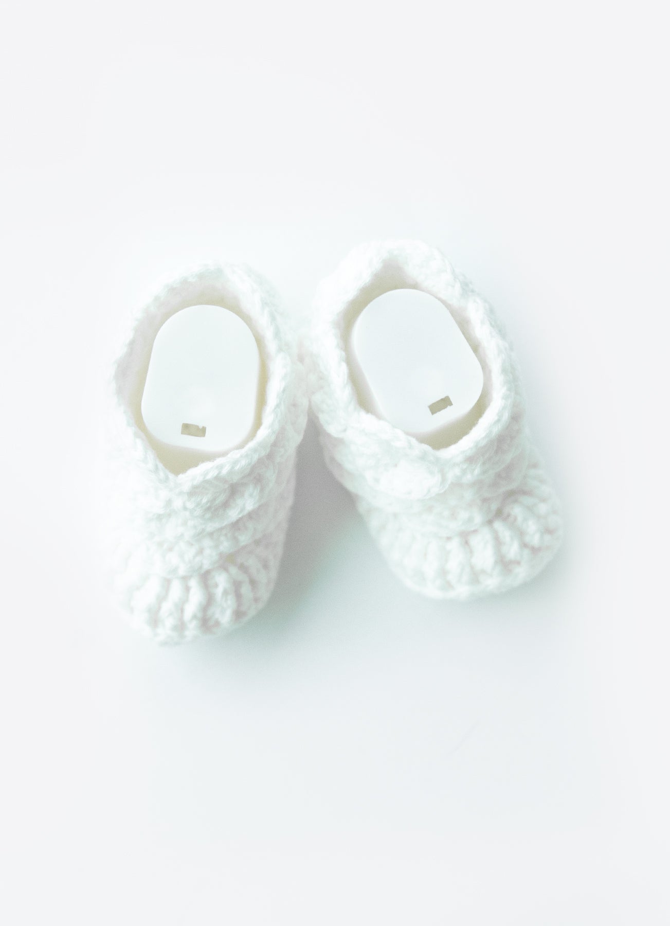 Organic Handgestricktes Hausschuhe Weiß