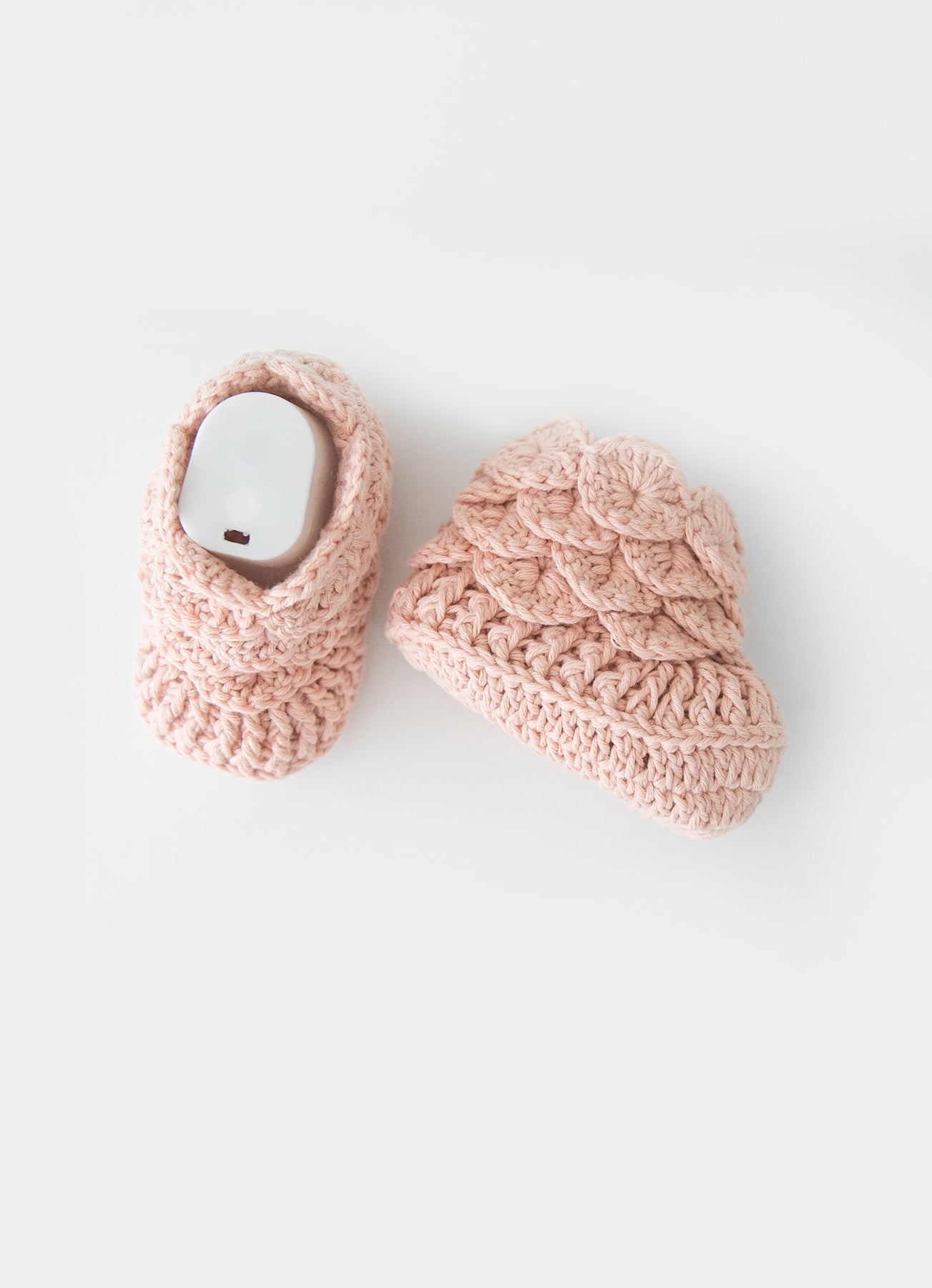 Organic Handgestricktes Hausschuhe Weiß