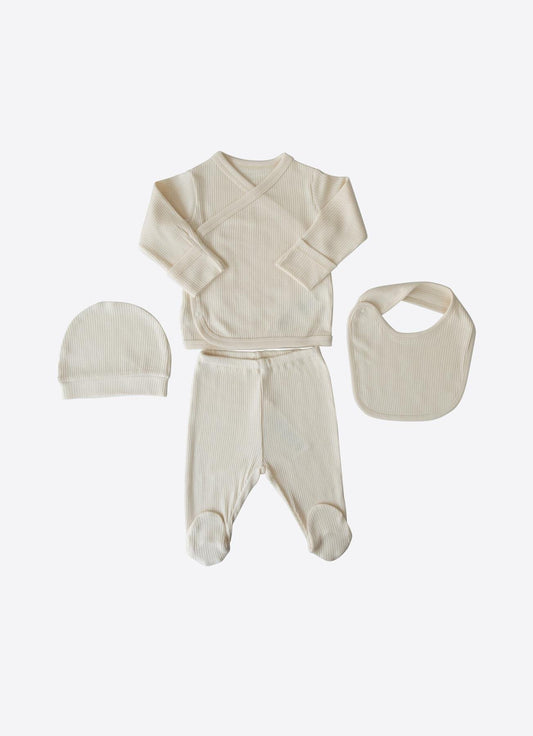 Bio Nova Modal4-Teiliges Newborn Set Beige Natur