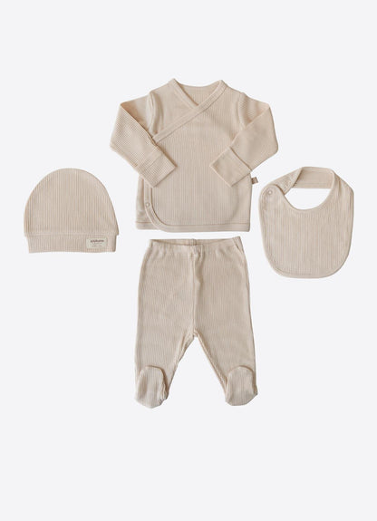 Bio Nova Modal4-Teiliges Newborn Set Beige