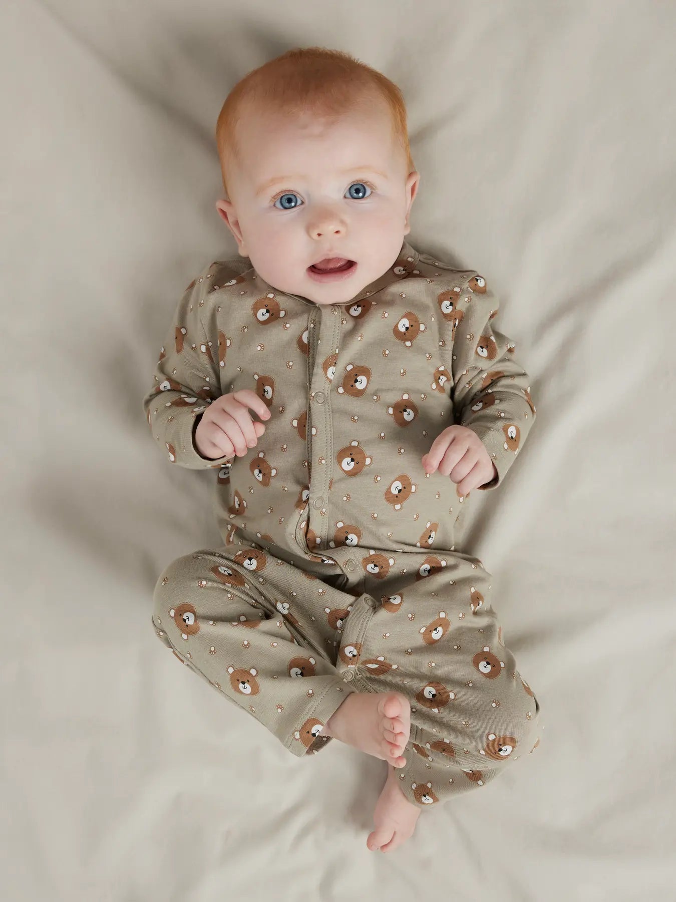 STRAMPLER NIGHTSUIT VINATAGE KHAKI BEAR