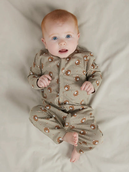STRAMPLER NIGHTSUIT VINATAGE KHAKI BEAR