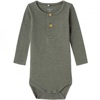 GERIPPTER LANGARM BODY KAB DUSTY OLIVE